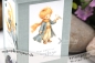 Preview: Teebeutelspender ca. 16,5x7,0x8,6cm | Einband Designpapier Sternenzauber | mint | Art. Nr. 97070601
